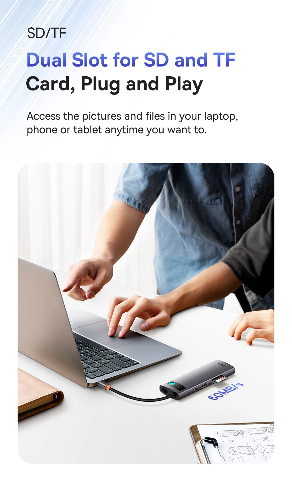 Baseus 4K 60Hz USB C Hub Type C to Ethernet Port PD 100W Adapter for Macbook Pro USB 3.0 Hub Laptop Tablet Accessories Baseus 4K 60Hz USB C Hub Type C to Ethernet Port PD 100W Adapter for Macbook Pro USB 3.0 Hub Laptop Tablet Accessories