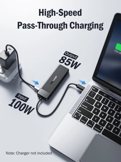 Lemorele USB-C Hub 10Ports Docking Station USB Type C to Dual HDMI 4K 30Hz VGA USB 3.0 Adapter PD100W SD Card Reader for MacBook - Image 3