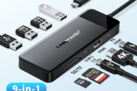 Lemorele 9 Ports TC92 USB C Hub Type C Docking Station Adapter 4K 30Hz HDMI 100W PD with SD/TF Card Slot For Macbook Laptop