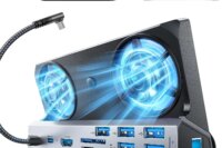 Legion Go Dock, 13-in-1 Legion Go Docking Station with 5 USB 3.0&2.0, Dual Cooling Fan, HDMI 4K@60Hz,100W Charging for Legion Go