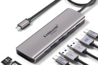 Lemorele 7in1 USB HUB Docking Station USB c Hub HDMI 4K 60Hz USB 3.0 Adapter PD100W Charge For Macbook Pro Laptop Accessories