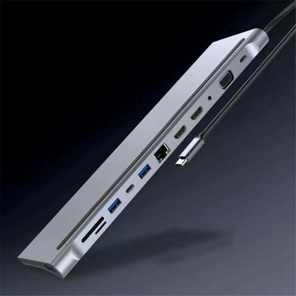 MZX 12 in 1 Docking Station MST USB Hub Type C Multi Multi-hub Concentrator A HDMI-compatible Adapter Dock for Macbook Laptop