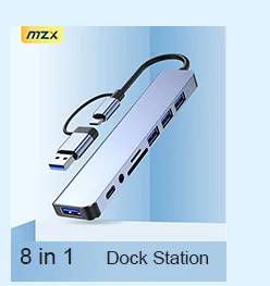 MZX 12 in 1 Docking Station MST USB Hub Type C Multi Multi-hub Concentrator A HDMI-compatible Adapter Dock for Macbook Laptop
