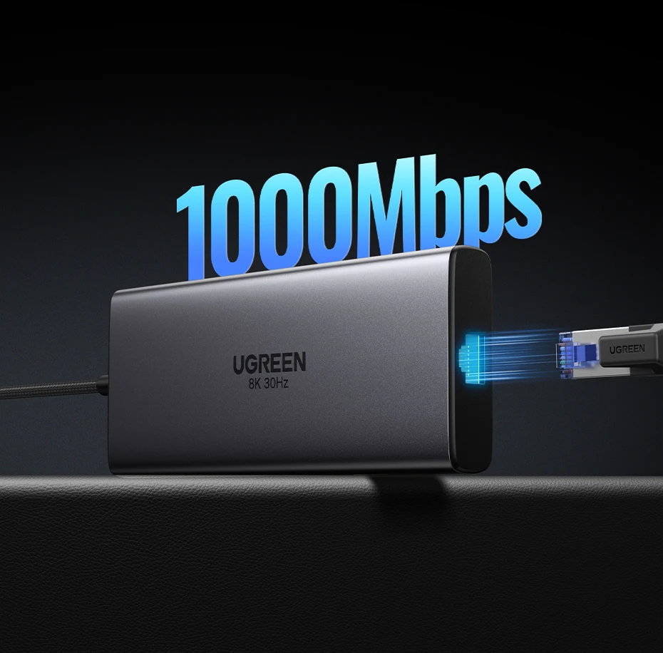 UGREEN Dual HDMI USB-C HUB 8K 4K HDMI Adapter 10 in 1 Splitter with RJ45 USB3.0 PD 100W Dock for MacBook Pro Air Laptop USB HUB UGREEN Dual HDMI USB-C HUB 8K 4K HDMI Adapter 10 in 1 Splitter with RJ45 USB3.0 PD 100W Dock for MacBook Pro Air Laptop USB HUB