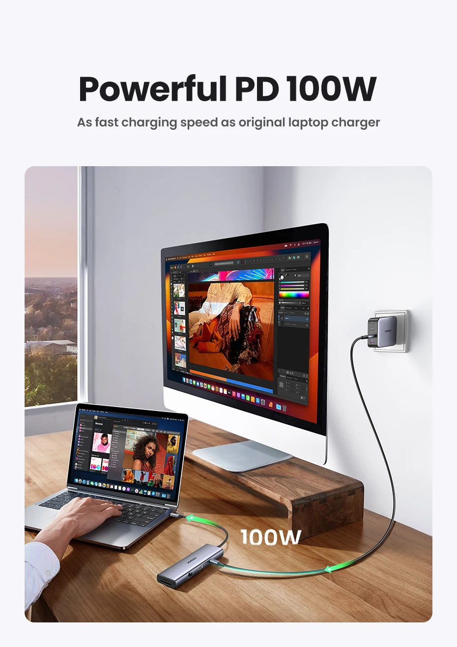 UGREEN USB C HUB 4K60Hz HDMI Adapter USB C to USB3.0 PD100W SD&TF for MacBook Pro Air Laptop Type C 3.1 Splitter Docking Station UGREEN USB C HUB 4K60Hz HDMI Adapter USB C to USB3.0 PD100W SD&TF for MacBook Pro Air Laptop Type C 3.1 Splitter Docking Station