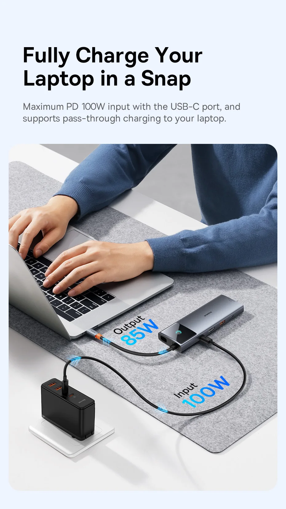 Baseus 10Gbps USB C HUB 4K 60Hz Type C to HDMI RJ45 Ethernet PD 100W for MacBook iPad Sumsang PC Tablet Phone USB 3.2 Gen 2 Hub Baseus 10Gbps USB C HUB 4K 60Hz Type C to HDMI RJ45 Ethernet PD 100W for MacBook iPad Sumsang PC Tablet Phone USB 3.2 Gen 2 Hub