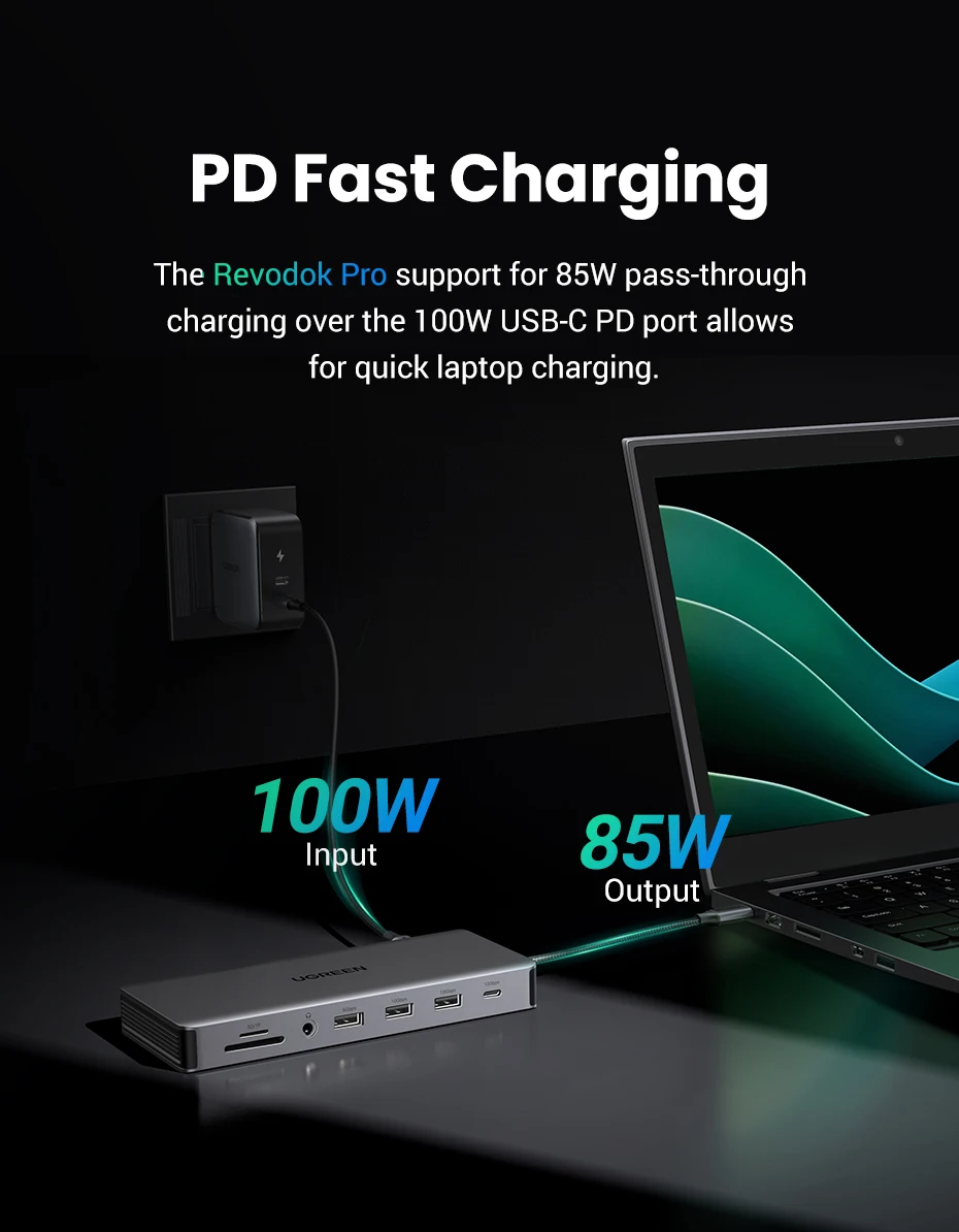 UGREEN 13-in-1 USB-C HUB Triple Display 4K Dual HDMI DP 10Gbps USB3.2 PD100W SD/TF Docking Station for MacBook Pro Air Dell XPS UGREEN 13-in-1 USB-C HUB Triple Display 4K Dual HDMI DP 10Gbps USB3.2 PD100W SD/TF Docking Station for MacBook Pro Air Dell XPS