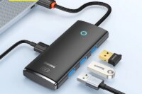 Baseus USB HUB Adapter 4 in 1 USB Type C to USB 3.0 HUB Splitter Adapter for MacBook Pro Air Huawei Mate 30 Docking Station HUB
