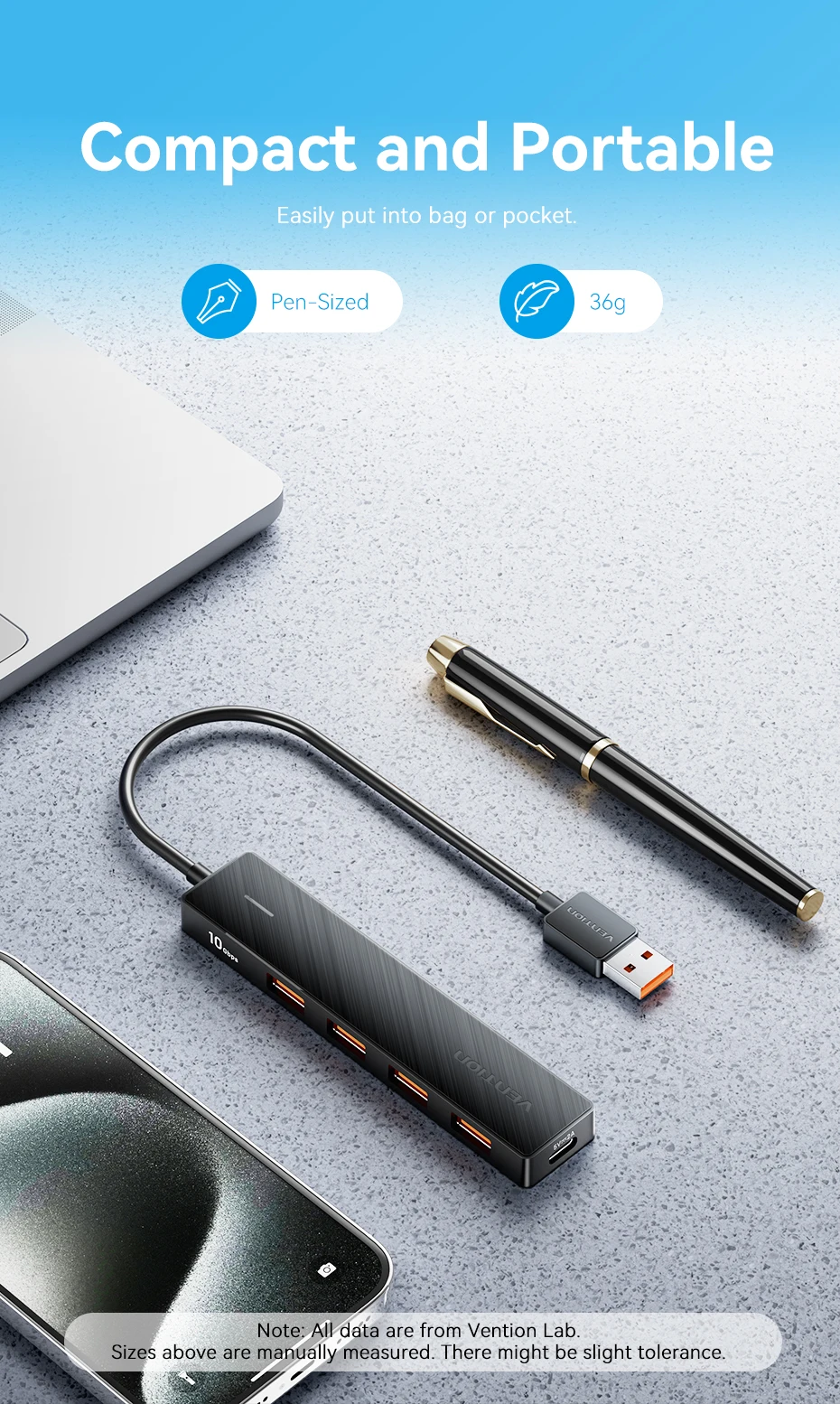 Vention New USB 3.2 Gen2 HUB 5 Ports Splitter 10Gbps USB A Type C HUB Multiport Adapter Laptop Expansion Desktop PC Accessories Vention New USB 3.2 Gen2 HUB 5 Ports Splitter 10Gbps USB A Type C HUB Multiport Adapter Laptop Expansion Desktop PC Accessories