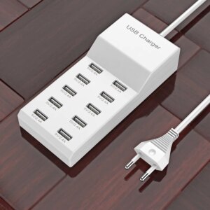 High Speed 10 Ports 5V USB Hub AC Charger Strip Adapter Portable USB Power Adapter for Home Office Travel Wall Charger EU Plug - Image 3