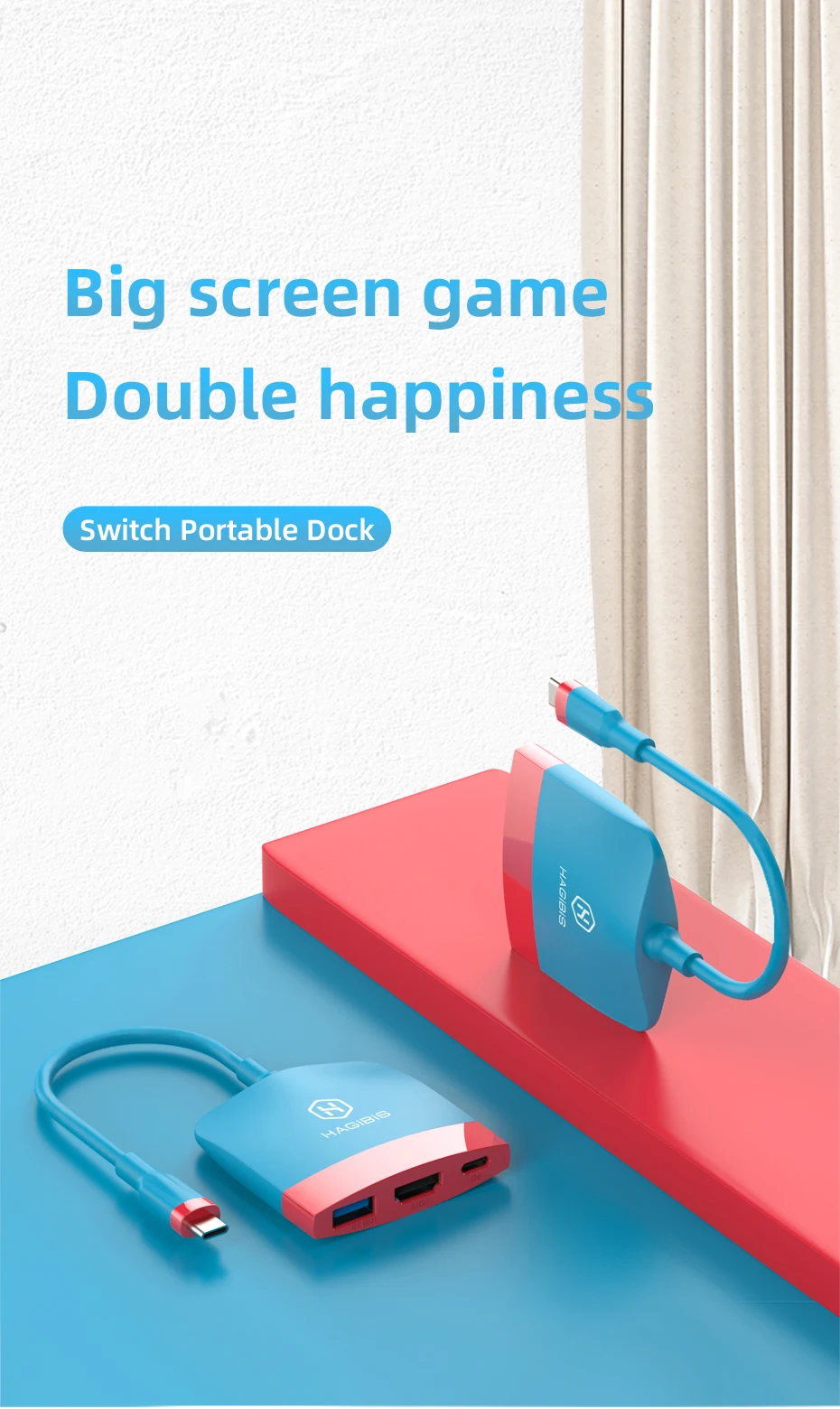 Hagibis Switch Dock TV Dock for Nintendo Switch Portable Docking Station USB C to 4K HDMI-compatible USB 3.0 Hub for Macbook Pro Hagibis Switch Dock TV Dock for Nintendo Switch Portable Docking Station USB C to 4K HDMI-compatible USB 3.0 Hub for Macbook Pro
