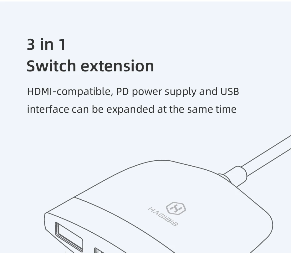 Hagibis Switch Dock TV Dock for Nintendo Switch Portable Docking Station USB C to 4K HDMI-compatible USB 3.0 Hub for Macbook Pro Hagibis Switch Dock TV Dock for Nintendo Switch Portable Docking Station USB C to 4K HDMI-compatible USB 3.0 Hub for Macbook Pro