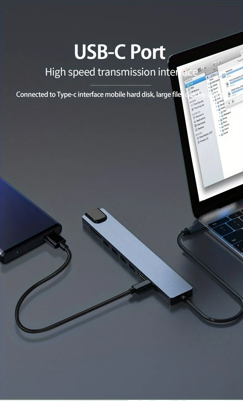 10 in 1 USB C HUB 4K30Hz Docking Station Type C to HDTV-Compatible RJ45 Ethernet PD100W for MacBook iPad Huawei Sumsang Phone 10 in 1 USB C HUB 4K30Hz Docking Station Type C to HDTV-Compatible RJ45 Ethernet PD100W for MacBook iPad Huawei Sumsang Phone