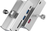 6Ports USB 3.0 HUB with Power Supply USB3.0 Splitter Adapter Clip-type Multi Splitter 5G High Speed Data Transmission for Laptop