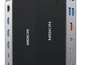 MOKiN 15 in 1 Docking Station USB C Dock Triple Monitor 3 HDMI 10Gbps USB 3.1 RJ45 SD/TF Audio PD 100W Adapter For MacBook Dell