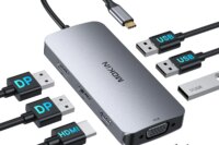 MOKiN 7 in 1 Docking Station USB C Hub Dual DisplayPort DP HDMI 4K60HZ VGA USB 2.0 Multiport Adapter for Laptop MacBook