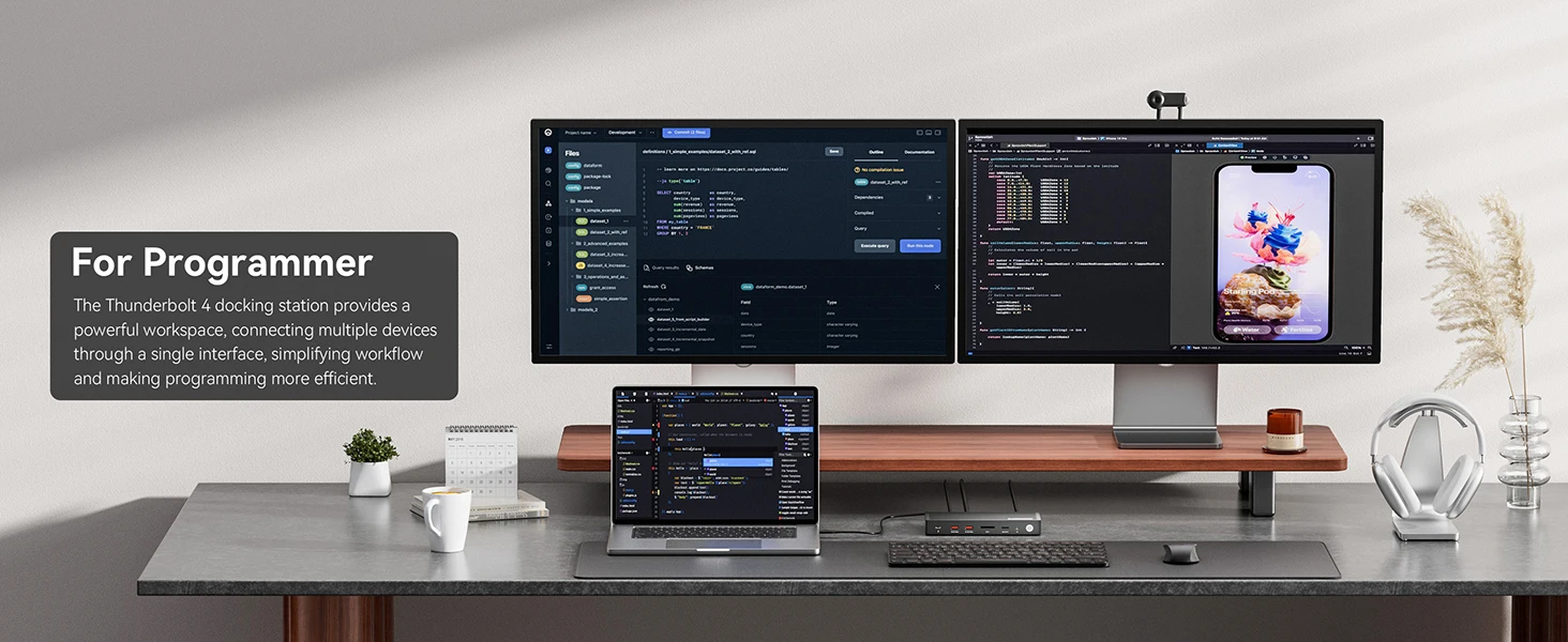Minisopuru Thunderbolt 4 Docking Station Dual Monitor with 8K/4K Displays 85W Charging for Windows Mac Thunderbolt 4 USB Hubs Minisopuru Thunderbolt 4 Docking Station Dual Monitor with 8K/4K Displays 85W Charging for Windows Mac Thunderbolt 4 USB Hubs