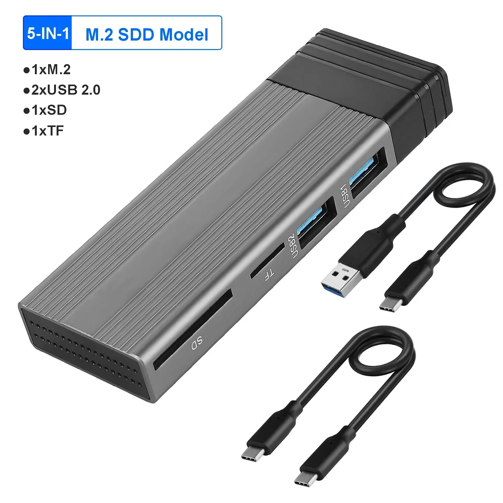 8-in-1 USB C Hub with Disk Storage Function M.2 SSD Hub USB C Docking Station Type-C to HDMI Adapter For PC Laptop Macbook Pro