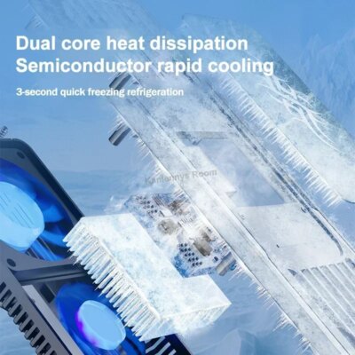 LZ-D20 Notebook Cooling Pad Aluminum Alloy Bracket Semiconductor Refrigeration Mutil Angle Adjustable Laptop/Tablet Cooler Stand - Image 2