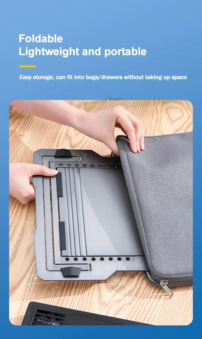 LZ-D20 Notebook Cooling Pad Aluminum Alloy Bracket Semiconductor Refrigeration Mutil Angle Adjustable Laptop/Tablet Cooler Stand