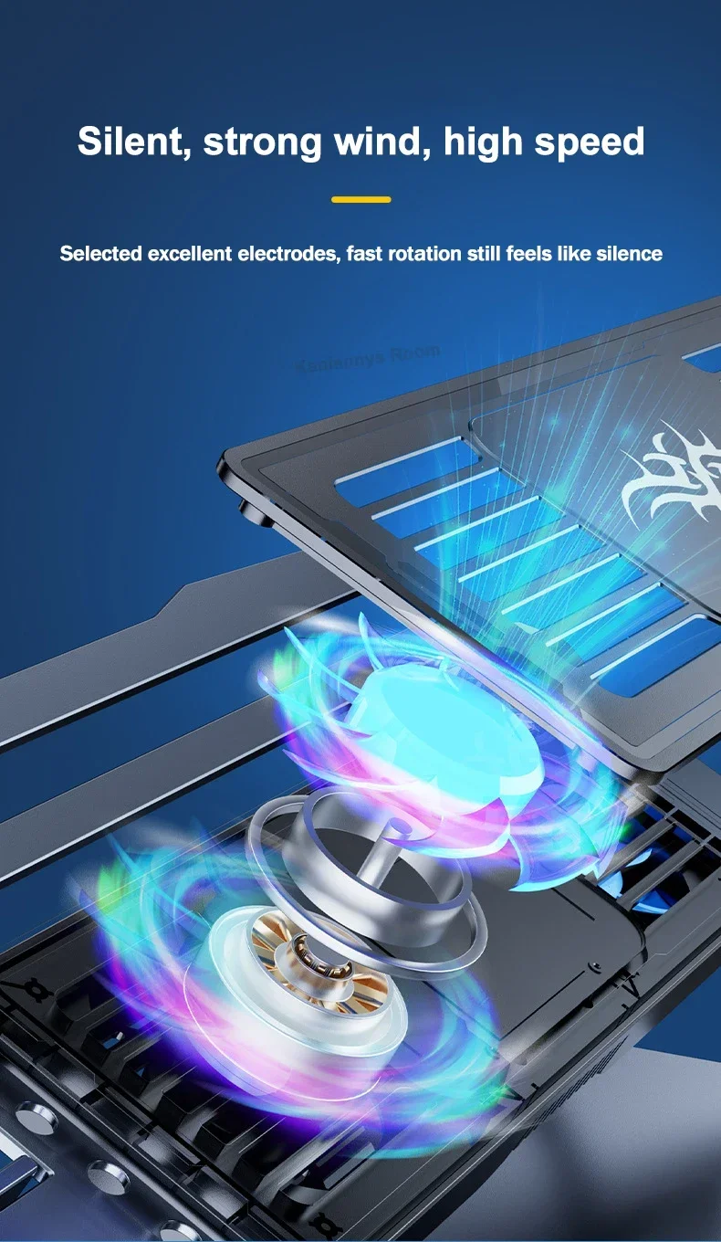 LZ-D20 Notebook Cooling Pad Aluminum Alloy Bracket Semiconductor Refrigeration Mutil Angle Adjustable Laptop/Tablet Cooler Stand