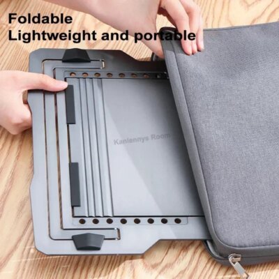 LZ-D20 Notebook Cooling Pad Aluminum Alloy Bracket Semiconductor Refrigeration Mutil Angle Adjustable Laptop/Tablet Cooler Stand - Image 4