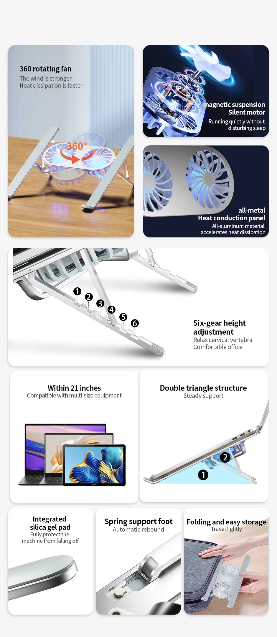 Laptop Cooler Base Stand Dual Fan Foldable Laptop Cooling Pad Portable Adjustable Notebook Stand for Macbook Tablet Cooler Laptop Cooler Base Stand Dual Fan Foldable Laptop Cooling Pad Portable Adjustable Notebook Stand for Macbook Tablet Cooler