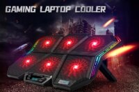 Coolcold Gaming RGB Laptop Cooler 12-17 Inch Led Screen Laptop Cooling Pad Notebook Cooler Stand With Six Fan And 2 USB Ports