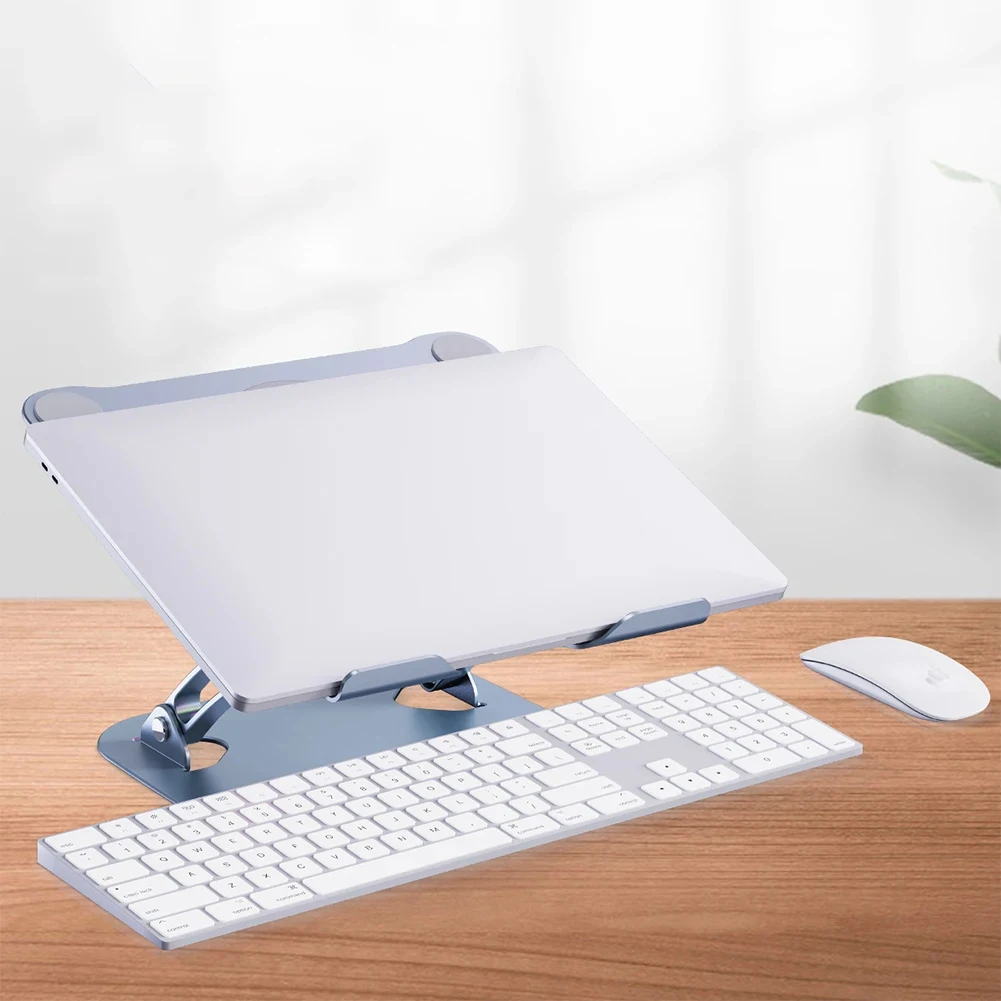 Foldable Desktop Laptop Cooling Stand Adjustable Height with 2 Cooling Fan Notebook Riser Anti-slip for Notebook Up To 15.9 Inch