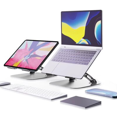 Foldable Desktop Laptop Cooling Stand Adjustable Height with 2 Cooling Fan Notebook Riser Anti-slip for Notebook Up To 15.9 Inch - Image 3