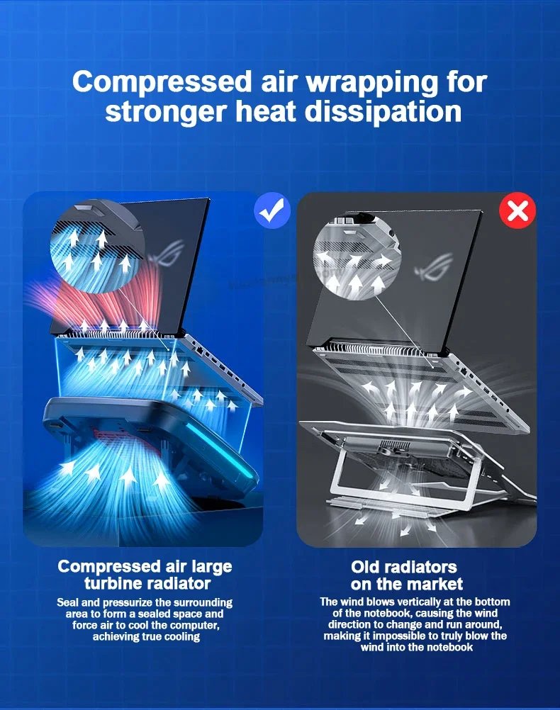 MEMO FL08 7 Angle Adjustable Notebook Powerful Fan Cooling Pad for 14-19'' Game Laptop Cooler Strong Wind Kickstand Base Bracket MEMO FL08 7 Angle Adjustable Notebook Powerful Fan Cooling Pad for 14-19'' Game Laptop Cooler Strong Wind Kickstand Base Bracket