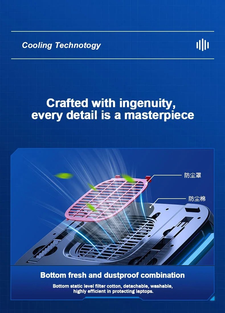 MEMO FL08 7 Angle Adjustable Notebook Powerful Fan Cooling Pad for 14-19'' Game Laptop Cooler Strong Wind Kickstand Base Bracket MEMO FL08 7 Angle Adjustable Notebook Powerful Fan Cooling Pad for 14-19'' Game Laptop Cooler Strong Wind Kickstand Base Bracket