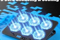 COOLCOLD A9 Gaming RGB Laptop Cooler 2 USB Ports 6 Fan Gaming Led Light Notebook Cooler For 13-18 Inch Stand For Laptop Macbook