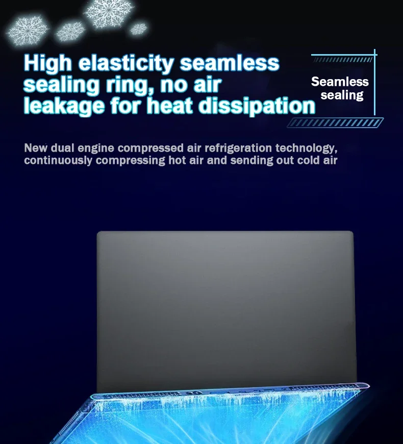 D17 5 Angle Adjustable Notebook Gaming Stand Cooler with RGB Colorful Light Heat Dissipation Bracket 15-21'' Laptop Cooling Pad