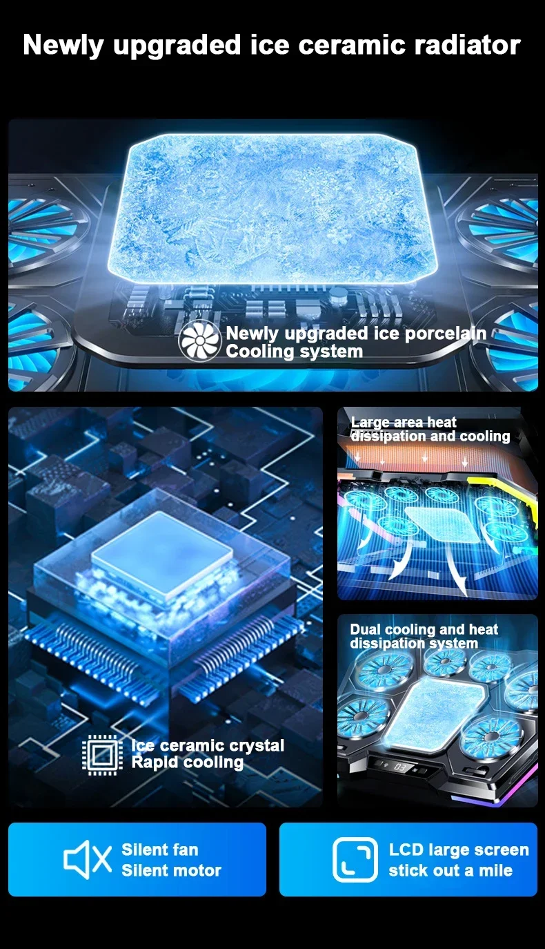 D13 NEW Semiconductor Refrigeration Cooling Bracket Laptop Cooler Six Core 8 Angle Adjustable Notebook Tablet Universal Radiator D13 NEW Semiconductor Refrigeration Cooling Bracket Laptop Cooler Six Core 8 Angle Adjustable Notebook Tablet Universal Radiator