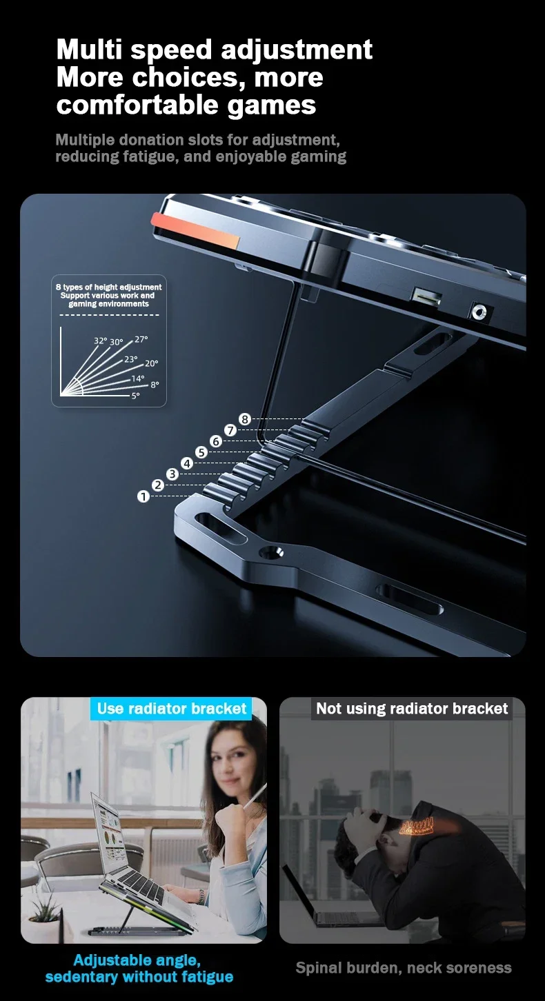 D13 NEW Semiconductor Refrigeration Cooling Bracket Laptop Cooler Six Core 8 Angle Adjustable Notebook Tablet Universal Radiator D13 NEW Semiconductor Refrigeration Cooling Bracket Laptop Cooler Six Core 8 Angle Adjustable Notebook Tablet Universal Radiator