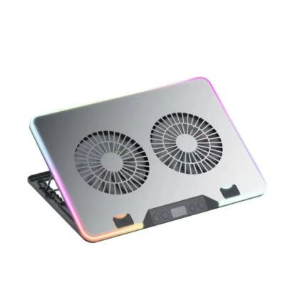 F36 HD Temperature Display RGB Gaming Laptop Air-cooler Cooling Stand Notebook Bracket w/ 2 Fans Suit for 11-17'' Laptop Holder - Image 6