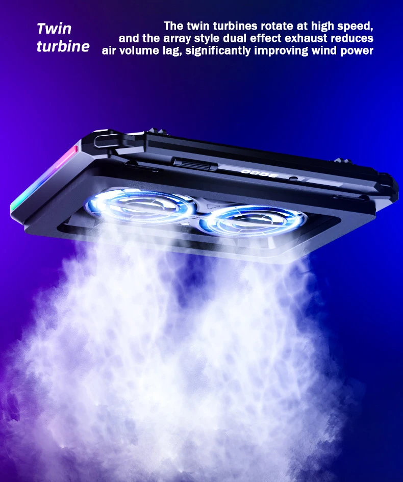D15 Gaming Laptop Cooler 2 Fan W/ RGB Light HD Display Laptop Cooling Pad 5 Angle Adjustable Notebook Cooler Stand for 13-21'' D15 Gaming Laptop Cooler 2 Fan W/ RGB Light HD Display Laptop Cooling Pad 5 Angle Adjustable Notebook Cooler Stand for 13-21''
