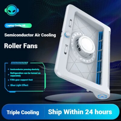 NEW Laptop Cooler Semiconductor & Air-Cooled Double Rapid Cooling Laptop Cooling Pad Notebook Laptop Stand for 12-17.3 Inch