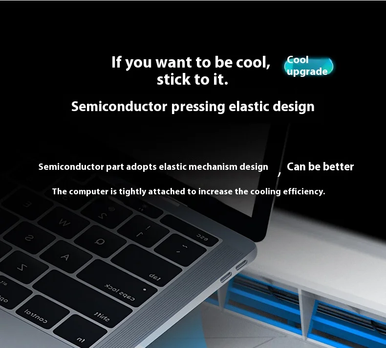 NEW Laptop Cooler Semiconductor & Air-Cooled Double Rapid Cooling Laptop Cooling Pad Notebook Laptop Stand for 12-17.3 Inch