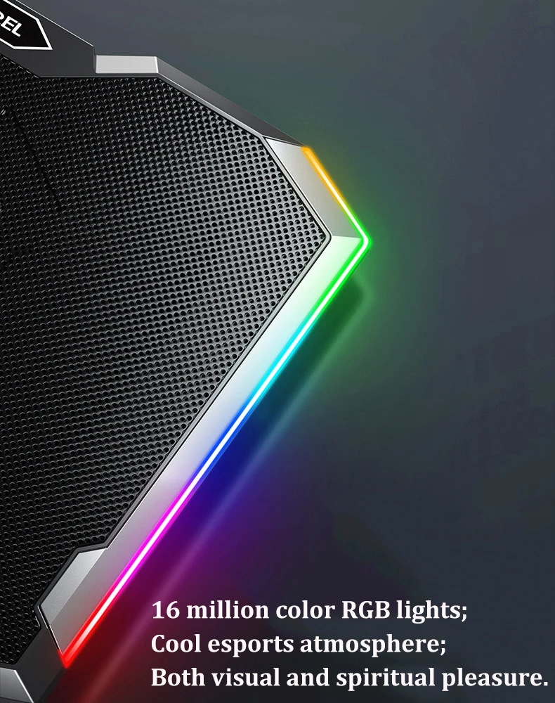 ICE COOREL Gaming RGB Laptop Cooler 12-18 Inch Led Screen Laptop Cooling Pad 3500 RPM 8 fans 2 USB Ports Notebook Cooler Stand ICE COOREL Gaming RGB Laptop Cooler 12-18 Inch Led Screen Laptop Cooling Pad 3500 RPM 8 fans 2 USB Ports Notebook Cooler Stand