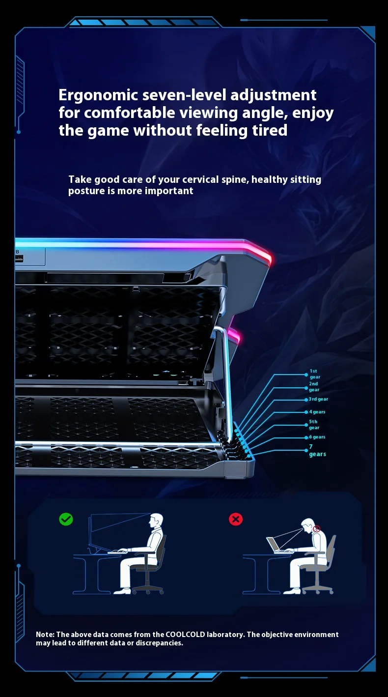 COOLCOLD F15 Gaming RGB Laptop Cooling Pad With 15 Quiet Fans For 12-17.3 Inch With USB TYPE-C Port Notebook Cooler Stand COOLCOLD F15 Gaming RGB Laptop Cooling Pad With 15 Quiet Fans For 12-17.3 Inch With USB TYPE-C Port Notebook Cooler Stand