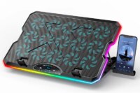 COOLCOLD F15 Gaming RGB Laptop Cooling Pad With 15 Quiet Fans For 12-17.3 Inch With USB TYPE-C Port Notebook Cooler Stand