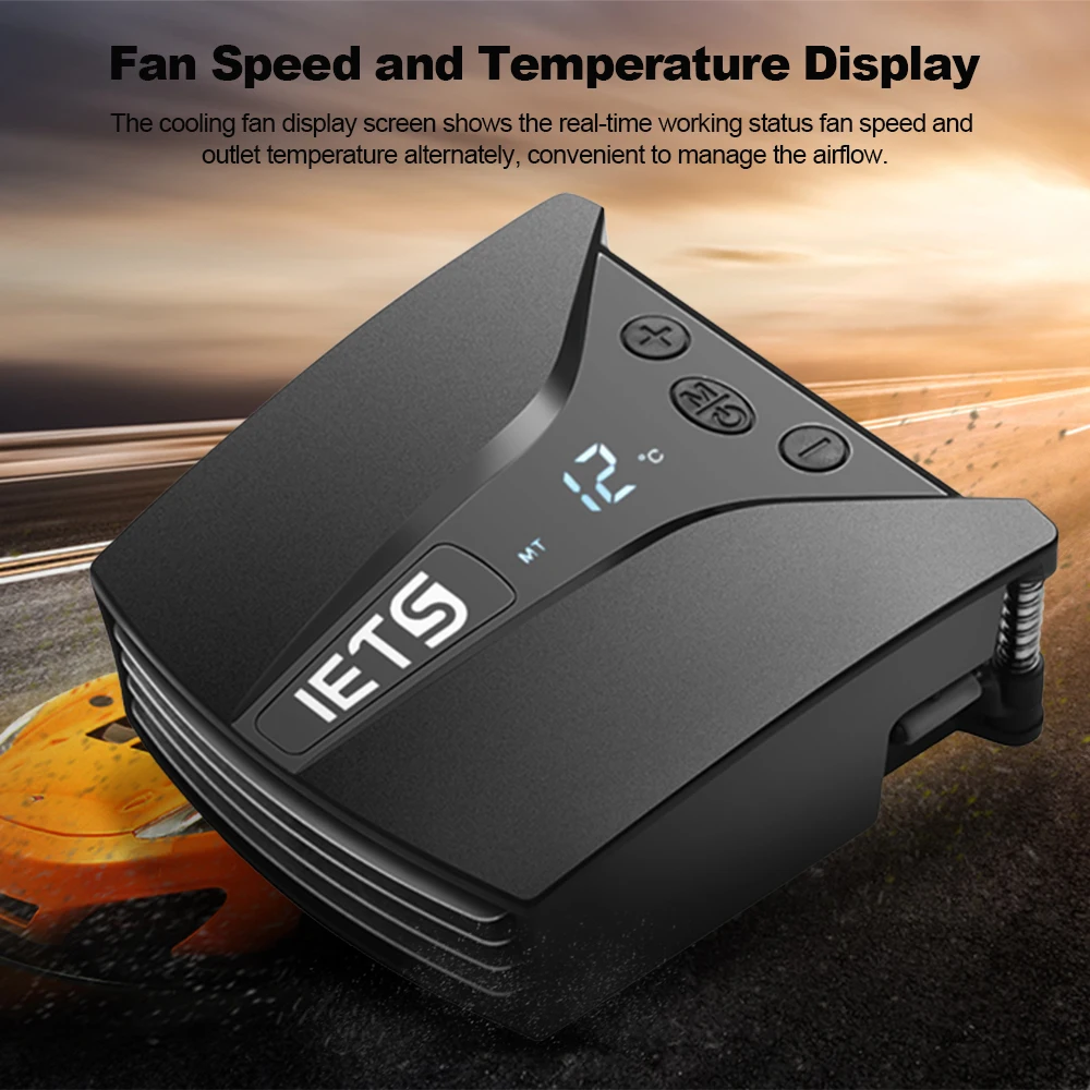 IETS USB Laptop Fan Cooler with Temperature Display Notebook Radiator Rapid Cooling Adjustable Speed Auto-Temp Detection