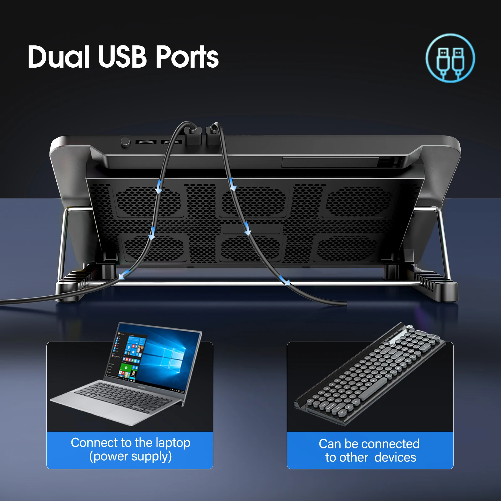 Coolcold 15.6-17.3inch Laptop Cooling Pad with 6 Quiet Fans,7 Height Wind Speed Adjustable,Laptop Cooer With Mobile Phone holder Coolcold 15.6-17.3inch Laptop Cooling Pad with 6 Quiet Fans,7 Height Wind Speed Adjustable,Laptop Cooer With Mobile Phone holder