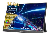 ARZOPA 16.1 inch 100% sRGB 144Hz Portable Monitor Gaming  Laptop Display with Type C Mini HDMI For PS/Steam/Deck/Switch/PC/Mac
