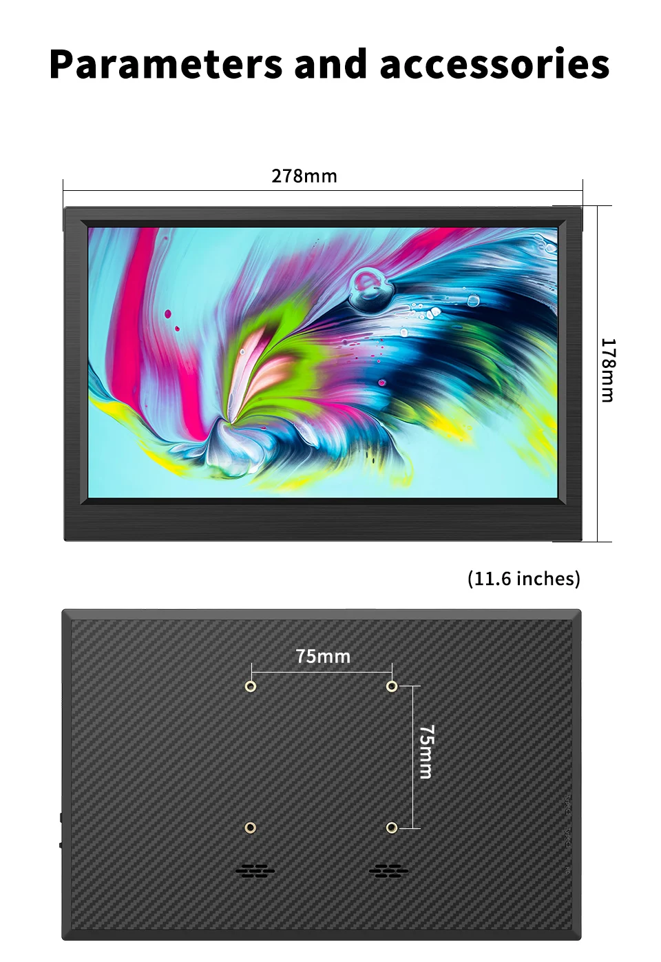 11.6 Inch Portable Monitor HDMI-Compatible Laptop second screen Gaming Extended Display For Switch/PS4/Xbox/Raspberry Pi 11.6 Inch Portable Monitor HDMI-Compatible Laptop second screen Gaming Extended Display For Switch/PS4/Xbox/Raspberry Pi