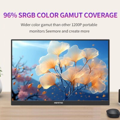HGFRTEE 16inch Touch Portable Monitor 16:10 96%sRGB 350Cd/m² Second Screen For Laptop With Holder Stand Type-C HDMI-Compatible - Image 6