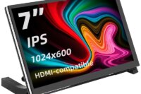 7 Inch Portable Display IPS LCD Capacitive Touch Screen 1024x600 Monitor Optional Speakers for Raspberry Pi 5 4B 3B+ Laptop PC