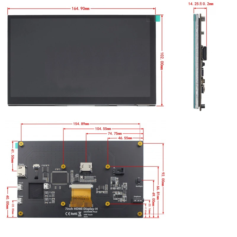 7 Inch Portable Display IPS LCD Capacitive Touch Screen 1024x600 Monitor Optional Speakers for Raspberry Pi 5 4B 3B+ Laptop PC 7 Inch Portable Display IPS LCD Capacitive Touch Screen 1024x600 Monitor Optional Speakers for Raspberry Pi 5 4B 3B+ Laptop PC